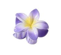 FOVAOK 3 piezas hermosas y modernas de tamaño grande de 8 cm, flor de plumeria de 13 cm, pinza cuadrada mate, accesorios para el cabello para mujer (morado degradado)