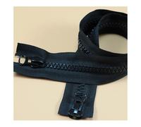 FOVAOK 5 cremalleras de resina 5# de doble cabeza con cremallera de extremo abierto para coser chaqueta, saco de dormir negro, accesorios de tienda de campaña, cremallera de 60-120 cm (deslizador