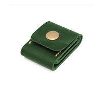 FOVAOK Bolsa de almacenamiento de piel sintética duradera para púas de guitarra, impermeable, a prueba de caídas, plegable, portátil, para púas de guitarra (verde)