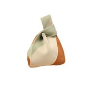 FOVAOK Bolsa de compras reutilizable para mujer, bolsa de hombro hecha a mano, bolso de mano de punto con nudo, Green, Talla única