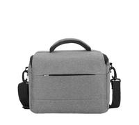 FOVAOK Bolsa de hombro para cámara réflex digital, bolsa bandolera portátil para lentes DSLR, gris, Talla única