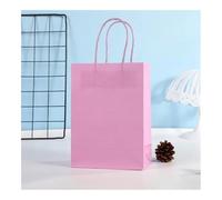 FOVAOK Bolsas de compras coloridas para caramelos, 10 unidades de papel kraft para regalo, bolsas de papel de mano, bolsas de papel de mano, regalo de decoración de fiesta de boda (10 unidades, morado