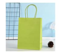 FOVAOK Bolsas de compras coloridas para caramelos, 10 unidades de papel kraft para regalo, bolsas de papel de mano, bolsas de papel de mano de colores, regalo de decoración de fiesta de boda (10