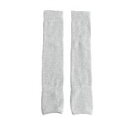 FOVAOK Calentadores de piernas de otoño e invierno tanto para hombres como para mujeres, algodón de rizo grueso, mantiene la rodilla caliente calcetines muslos, Gris Claro, Women style