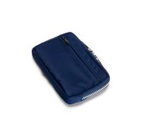FOVAOK Cartera para hombre, bolsa de almacenamiento para auriculares y tarjetas de crédito para niños y niñas, organizador de tarjetas bancarias, monedero con cremallera, azul oscuro, Talla única