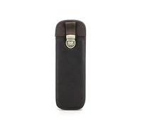 FOVAOK Estuche de piel auténtica hecho a mano con 3 ranuras, soporte para pluma estilográfica, estuche de almacenamiento para lápices, oficina, escuela, bolsa de papelería, café, Talla única