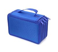 FOVAOK Estuche para lápices de gran capacidad, 72 agujeros, 4 capas, soporte para guardar bolígrafos, pintura, cremallera suave, suministros escolares, papelería, Azul-72 agujeros A, Talla única