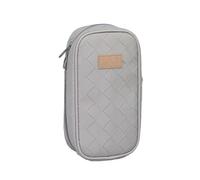 FOVAOK Estuches de papelería coreana, multicolor, para estudiantes, suministros escolares, bolsa con cremallera, bolsa de oficina, suministros escolares, bolsa de maquillaje, gris, Talla única