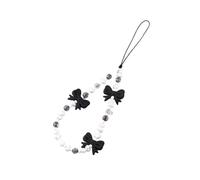 FOVAOK Fresh Bow - Correa de muñeca anticaída para teléfono, accesorios para mujer, regalos de moda, felpa con cuentas de amor, cadena de teléfono, talla única, Ágata