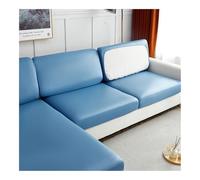 FOVAOK Funda de cojín elástica de piel sintética impermeable para sofá, funda de asiento de sofá, funda de respaldo, protector de sofá fácil de limpiar para mascotas y niños (color 2, tamaño 12)