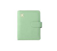 FOVAOK Funda de cuero para pasaporte, impermeable, para viajes, tarjetas de crédito, bonito libro de pasaporte para mujeres/hombres, funda para pasaporte con hebilla, A verde., Talla única