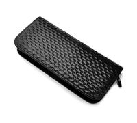 FOVAOK Funda de piel sintética para tijeras para el pelo, con pinzas para peinetas y peluquerías, Black, 1 pieza