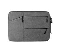 FOVAOK Funda de transporte para laptop de 13 a 15.6 pulgadas, correa de hombro duradera, tela repelente al agua, negocios, casual, escuela (gris oscuro, 12 pulgadas)