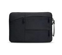 FOVAOK Funda de transporte para laptop de 13 a 15.6 pulgadas, correa de hombro duradera, tela repelente al agua, negocios, casual, escuela (negro, 14 pulgadas)
