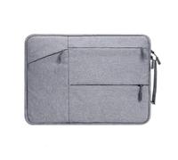 FOVAOK Funda de transporte para laptop de 13 a 15.6 pulgadas, correa de hombro duradera, tela repelente al agua, negocios, casual, escuela (gris claro, 13.3 pulgadas)