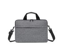 FOVAOK Funda de transporte para laptop de 13 a 17 pulgadas, correa de hombro duradera, tela repelente al agua, negocios, casual, escuela (gris oscuro, 15.6 pulgadas)
