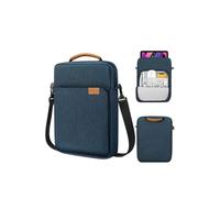 FOVAOK Funda de transporte para laptop de 9 a 13 pulgadas, correa de hombro duradera repelente al agua, negocios, casual, escuela (azul oscuro, 9-11 pulgadas)