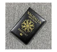 FOVAOK Funda para pasaporte de viaje para pasaportes, piel sintética, funda para pasaporte de viaje, Black, Talla única