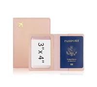 FOVAOK Funda protectora de piel sintética para pasaporte de viaje, gruesa, Pink, Talla única