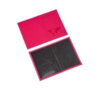 FOVAOK Funda protectora para pasaporte de viaje con mapa de avión, funda protectora de poliuretano para pasaporte, tarjeta de identificación, accesorios de viaje, Rs, Talla única