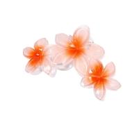 FOVAOK Horquilla para el pelo de 11 cm, color caramelo, 3 flores, color dulce, grande, degradado, para el pelo, accesorio para el pelo para mujeres y niñas (T-naranja)