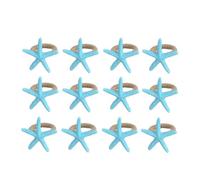 FOVAOK Juego de 12 servilleteros de estrella de mar, costeros náuticos, bodas, vacaciones, fiestas, playa, decoración de mesa