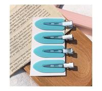 FOVAOK Juego de 4 horquillas para el pelo sin costuras para salón de belleza, herramientas de maquillaje para mujeres y niñas (azul)