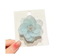 FOVAOK Juego de 5 piezas para mujer, multicolor, flor de cerezo, camelia, bonito clip lateral con flequillo para uso diario (una camelia azul)