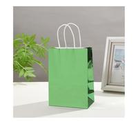 FOVAOK Life-Laser - Bolsas de regalo brillantes para fiestas de cumpleaños, regalos de embalaje, juguetes dulces, papel reutilizable, 10 unidades, 24 piezas (verde, 10 unidades, 15 x 8 x 21 cm)