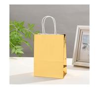 FOVAOK Life-Laser - Bolsas de regalo brillantes para fiestas de cumpleaños, regalos de embalaje, juguetes dulces, papel reutilizable, 10 unidades, 24 piezas (amarillo, 10 unidades_15 x 8 x 21 cm)