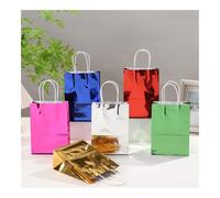 FOVAOK Life-Laser - Bolsas de regalo brillantes, suministros para fiestas de cumpleaños, regalos de embalaje, juguetes dulces, papel reutilizable, 10 unidades, 24 piezas (mezcladas, 10 unidades_15 x 8