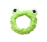 FOVAOK Linda diadema de maquillaje de rana divertida y elástica de ala ancha, lindas bandas para el cabello para niñas, accesorios para el cabello para niñas (A)
