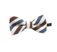 FOVAOK Pajarita para niños y niñas, pajarita de algodón y lino, diseño de mariposas, flores y estrellas, 04., LINEN_ONE SIZE