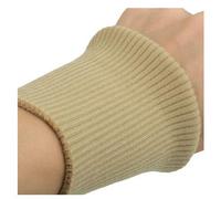 FOVAOK Par de puños elásticos de punto acanalado, ropa recortada, chaqueta, abrigo de algodón elástico con puños gruesos, 1 par de 3.54 pulgadas de ancho (camello)