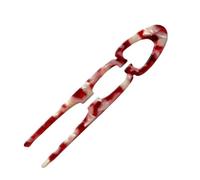 FOVAOK Pasador de pelo de acetato dulce en forma de U con diseño de moño de bola de carne para mujer y niña (10)