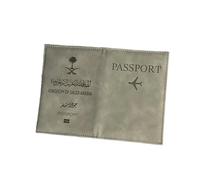 FOVAOK Paspoort - Funda protectora para pasaporte, Gray, Talla única
