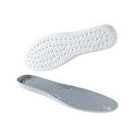 FOVAOK Plantilla deportiva para correr para zapatos, suave, absorbe los golpes, soporte de arco plantar, plantillas para pies (3 pares, gris, 45-46)