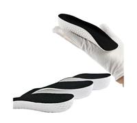 FOVAOK Plantillas de aumento de altura con soporte de arco de 3,5/2,5/1,5 cm, ligeras, suaves, elásticas, suaves y elásticas, para hombres y mujeres (color negro, 1 par, 2,5 cm)