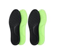 FOVAOK Plantillas ortopédicas unisex de espuma viscoelástica suave, plantilla desodorizante para zapatos, deportes, absorbe el sudor, accesorios antibacterianos suaves (negro, 2 pares, 35-36)