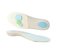 FOVAOK Plantillas para zapatos deportivos, plantilla de soporte de arco para pies, fascitis plantar, pies planos, almohadillas ortopédicas de absorción de impactos, 1 par (beige, UE 43-44)