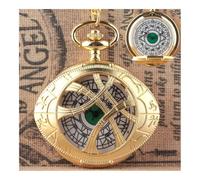 FOVAOK Reloj de bolsillo simple retro creativo creativo hueco antiguo reloj de bolsillo con personalidad, dorado, talla única