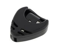 FOVAOK Soporte de plástico negro para púas de guitarra para guitarras acústicas/bajos/ukelele con parte trasera adhesiva, práctica colocación de púas (1 unidad)