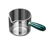 FOVNOT Café Exprés Medición Taza, 60ml/125ml Café Exprés Disparo Vaso Tazas Café Exprés Tazas con En Forma de V Boca y Escala Dual Adecuado para Café Exprés, Salsa de Tomate (Asa verde-125 ml)