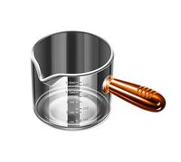 FOVNOT Café Exprés Medición Taza, 60ml/125ml Café Exprés Disparo Vaso Tazas Café Exprés Tazas con En Forma de V Boca y Escala Dual Adecuado para Café Exprés, Salsa de Tomate (Asa marrón-125 ml)