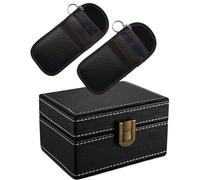 FOVNOT Caja Faraday Antirrobo para Llaves Coche, Bloquea RFID, 2 Pcs Bolsa Faraday Protege Mandos Objetos Con Tecnología Inhibidora, IDefensa Completa Contra Hackers