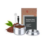 FOVNOT Inoxidable Acero Café Cápsulas, Reutilizable Café Exprés Cápsulas Para Delta Q Recargable Café Cápsulas Compatible con DELTA Q NDIQ7323/LECHE DELTA Q/EP MINI (Punto Lavazza)