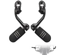 FOVPLUE Estriberas de carretera de 1.25 pulgadas, clavijas ajustables en ángulo largo con soportes para Harley Touring Street Glide Electra Glide Road King Softail CVO Dyna Trike VRSC Sportster con