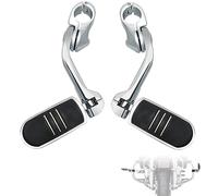 FOVPLUE Estriberas de carretera de 1.25 pulgadas, clavijas de carretera ajustables en ángulo largo con soportes para Harley Touring Street Glide Electra Glide Road King Softail CVO Dyna Trike VRSC