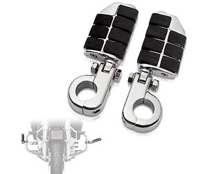 FOVPLUE Estriberas de carretera de 1.25 pulgadas, estriberas de carretera con protector de motor de 1.25 pulgadas, kit de montaje de abrazaderas P para Harley Davidson Touring Road King Street Softail