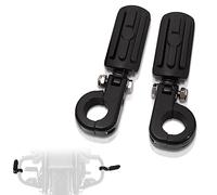 FOVPLUE Estriberas de carretera de 1.25 pulgadas, reposapiés ajustable con abrazaderas P de montaje para Harley Touring Softail Dyna Sportster Honda Kawasaki Suzuki Yamaha Indian Victory con protector